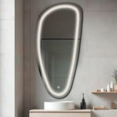 LED Spiegel Asymmetrisch Vertikal | Touch-Schalter | Neutralweißes Licht - Reyze Seria Salono Model 1